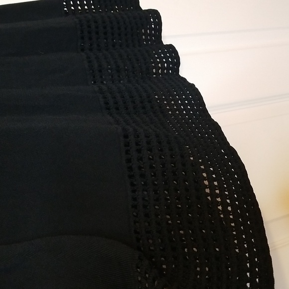 Nanette Lepore Knit Mesh Black Shortsleeve Above The Knee Dress Size Large - Picture 4 of 12